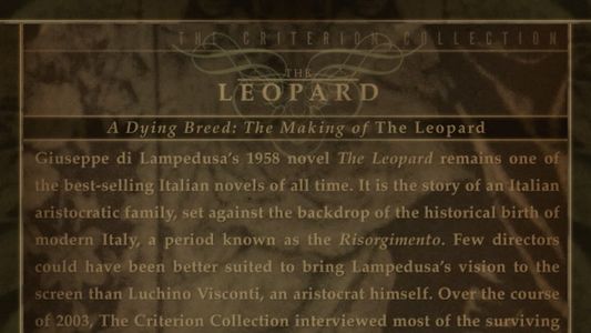 A Dying Breed: The Making of 'The Leopard'