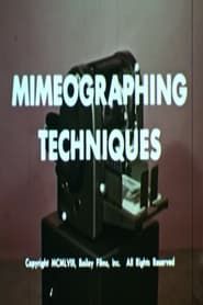 Mimeographing Techniques series tv