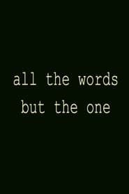all the words but the one ()