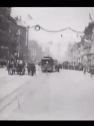Image Over Route of Roosevelt Parade in an Automobile