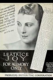 For Alimony Only (1926)