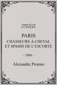 Paris : chasseurs à cheval et spahis de l’escorte (1896)