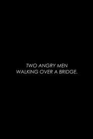 Image Two Angry Men Walking Over a Bridge